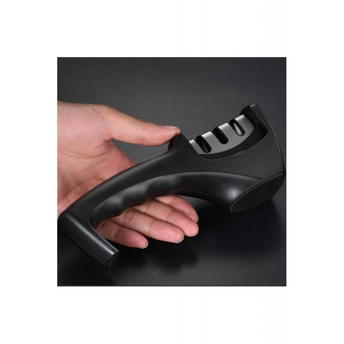 Dispozitiv SmartKnife De Ascutit Cutite In 3 Etape, 3 pietre, negru,  20x4,6x7,5 cm, Doty [5]