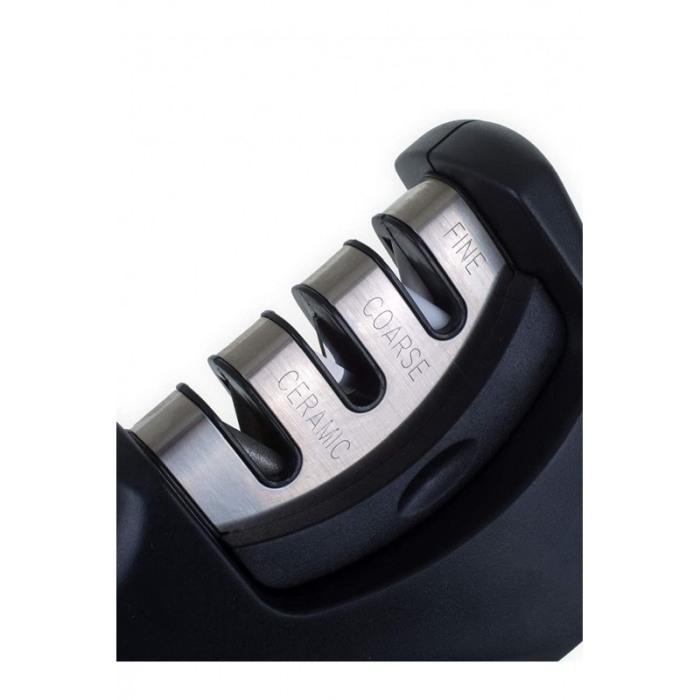 Dispozitiv SmartKnife De Ascutit Cutite In 3 Etape, 3 pietre, negru,  20x4,6x7,5 cm, Doty [3]