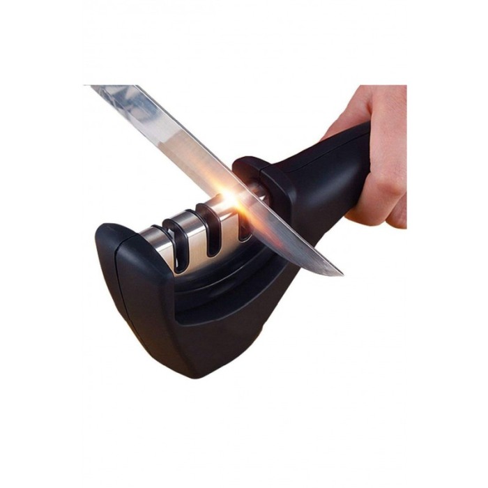 Dispozitiv SmartKnife De Ascutit Cutite In 3 Etape, 3 pietre, negru,  20x4,6x7,5 cm, Doty [4]