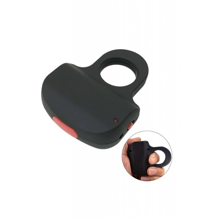 Dispozitiv tip inel de autoaparare ElectroRing Doty®, cu electrosoc, compact, 7x6 cm, reincarcabil, USB inclus, negru [1]
