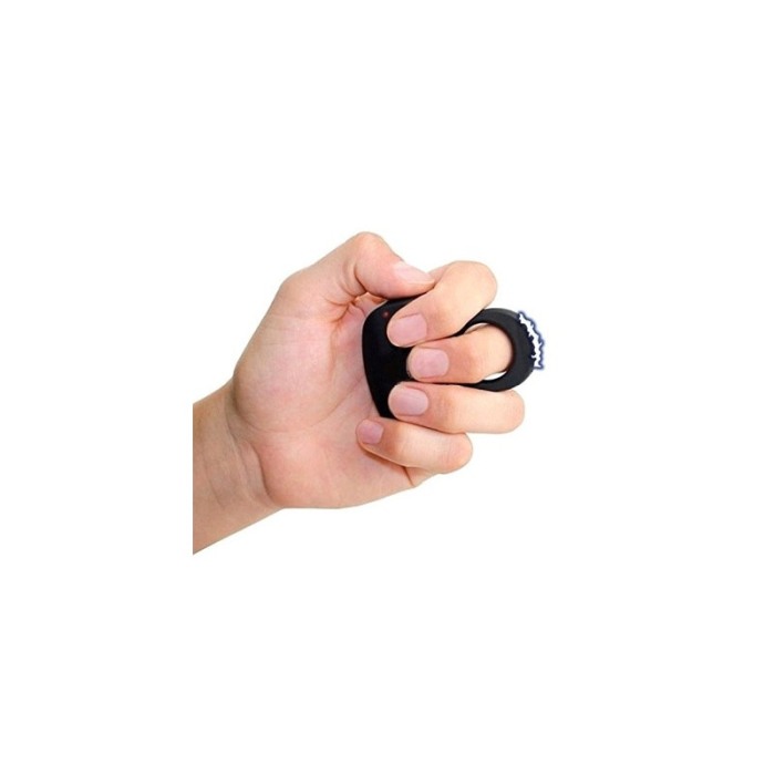 Dispozitiv tip inel de autoaparare ElectroRing Doty®, cu electrosoc, compact, 7x6 cm, reincarcabil, USB inclus, negru [9]