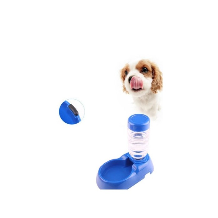 Dozator de apa automat pentru animalele de companie PetsBottle, detasabil, castron inclus, 260 ml, albastru, Doty®️ [5]