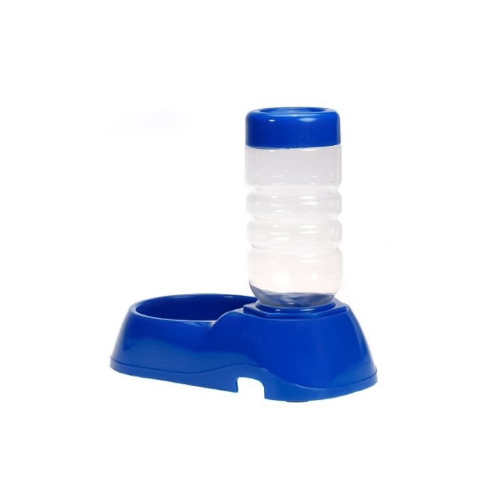 Dozator de apa automat pentru animalele de companie PetsBottle, detasabil, castron inclus, 260 ml, albastru, Doty®️ [2]