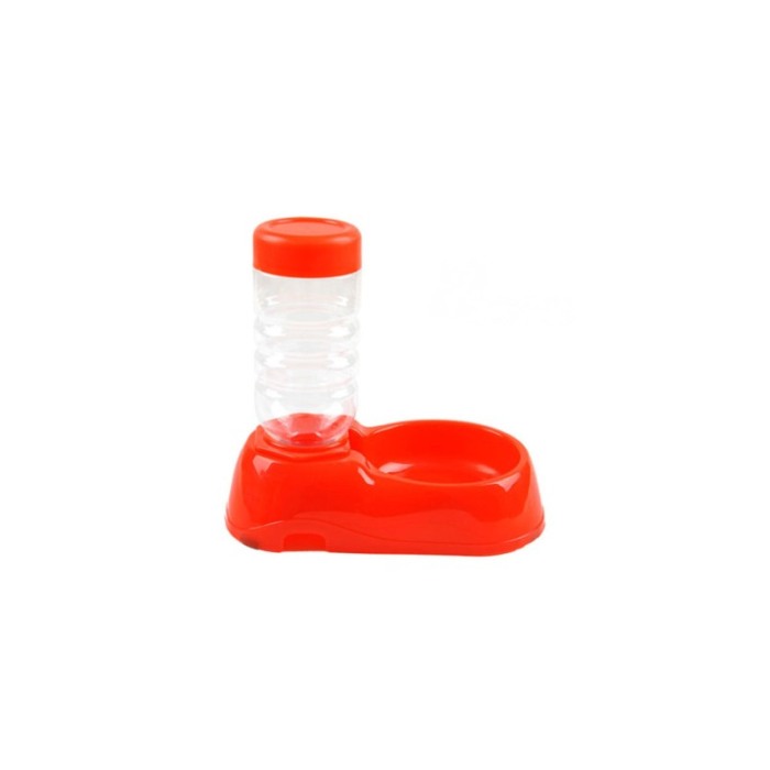Dozator de apa automat pentru animalele de companie PetsBottle, detasabil, castron inclus, 260 ml, rosu, Doty®️ [6]