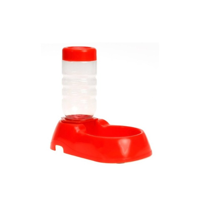 Dozator de apa automat pentru animalele de companie PetsBottle, detasabil, castron inclus, 260 ml, rosu, Doty®️ [4]