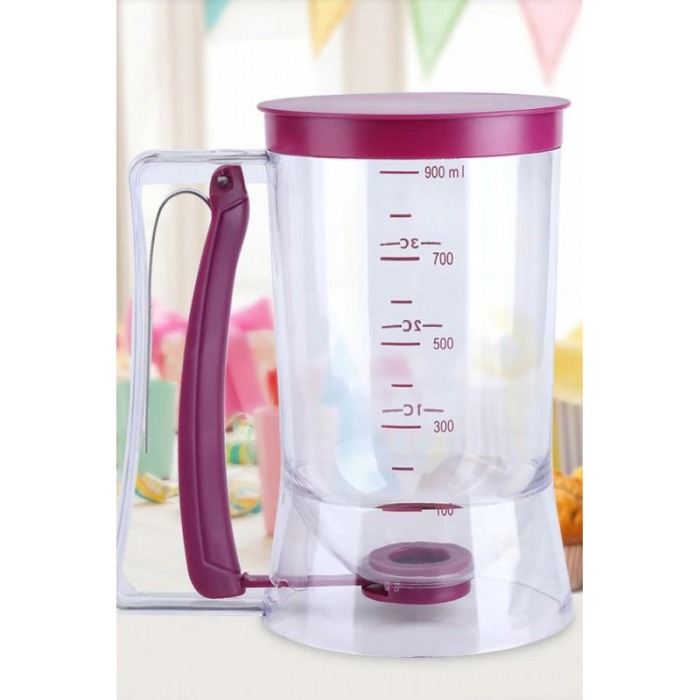 Dozator gradat pentru aluat Batter Chef, 900 ml, usor de utilizat, practic, usor de folosit si curatat, manual, mov, Doty [2]