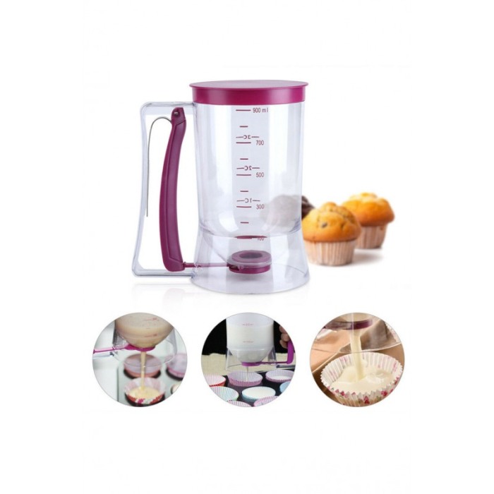 Dozator gradat pentru aluat Batter Chef, 900 ml, usor de utilizat, practic, usor de folosit si curatat, manual, mov, Doty [5]