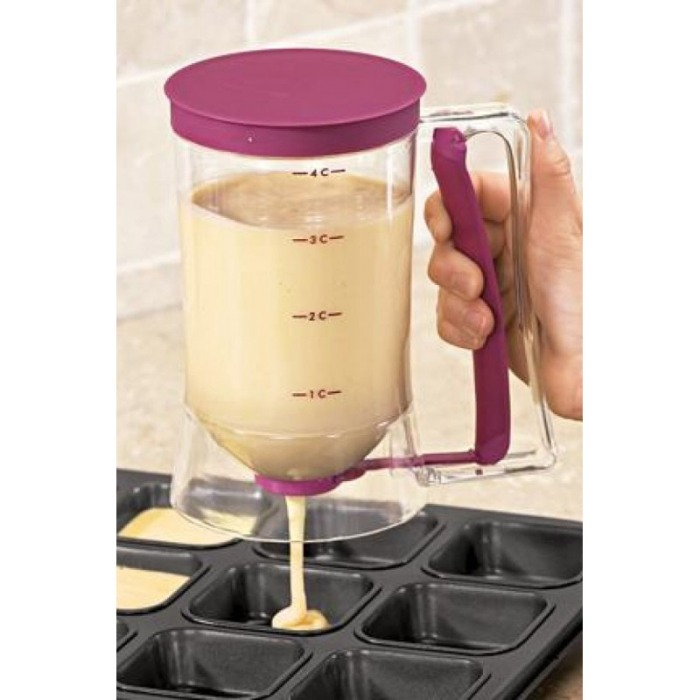 Dozator gradat pentru aluat Batter Chef, 900 ml, usor de utilizat, practic, usor de folosit si curatat, manual, mov, Doty [4]