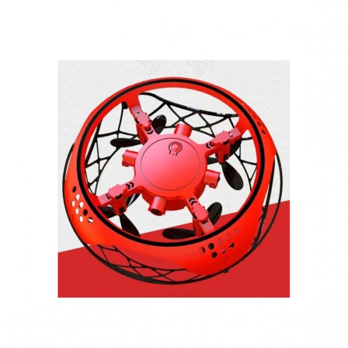 Drona de jucarie Induction RedDrone, control prin gesturi, anti coliziune, design minimalist, rosu [4]