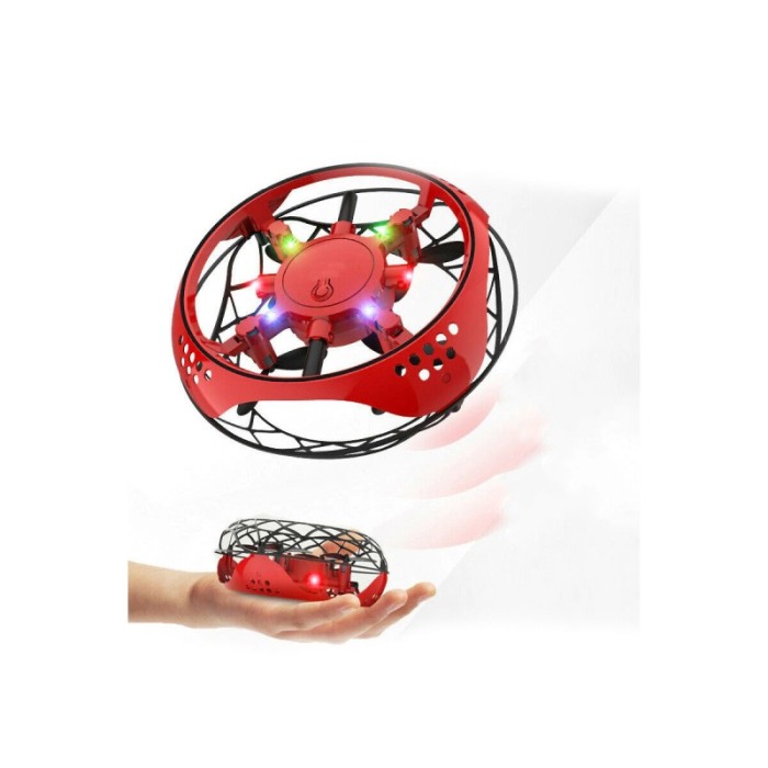 Drona de jucarie Induction RedDrone, control prin gesturi, anti coliziune, design minimalist, rosu [5]