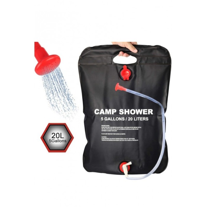 Dus solar pentru camping PortableShower,20 l, incalzire solara,negru [5]