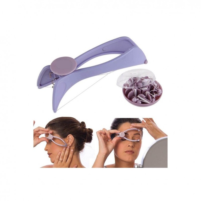 Epilator facial modern cu ata din bumbac, usor si practic, fara durere, rezerve incluse, mov, Doty®️ [10]