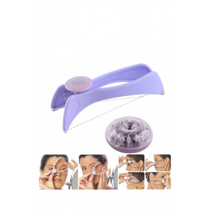 Epilator facial modern cu ata din bumbac, usor si practic, fara durere, rezerve incluse, mov, Doty®️ [9]