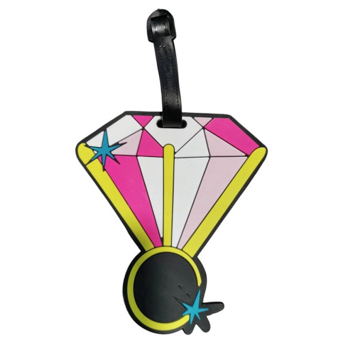 Eticheta pentru identificare bagaj TagMe Doty®, model diamant, este fabricata din silicon flexibil, durabil si usor de curatat. Asigura prindere sigura si vizibilitate crescuta in timpul calatoriilor. [1]