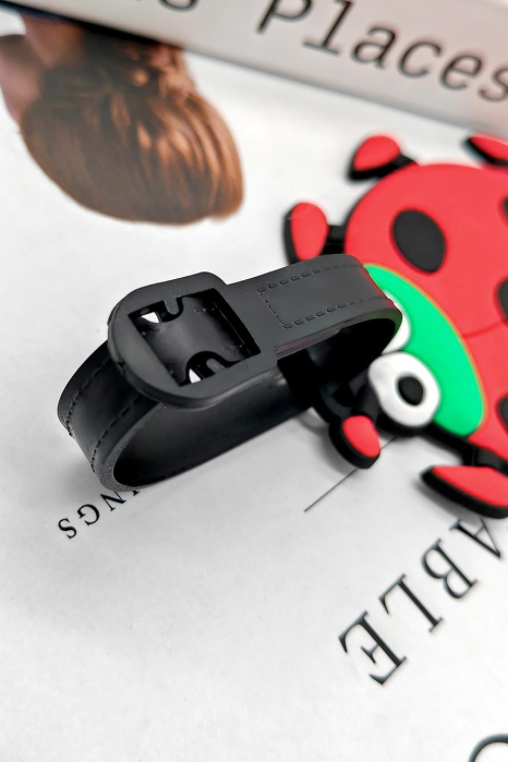 Eticheta pentru identificare bagaj TagMe Doty®, design creativ, model gargarita, prindere sigura, 9x9 cm, silicon, rosu [2]