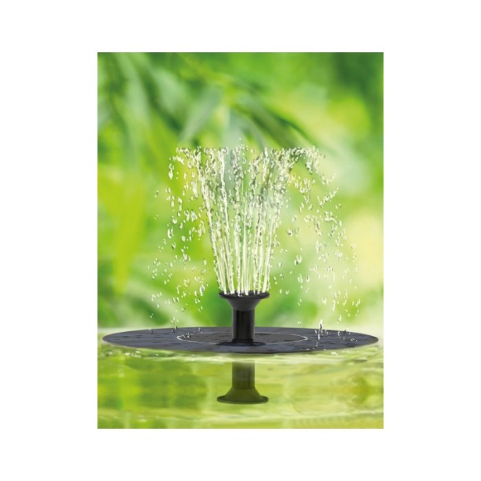 Fantana Arteziana SolWaterShow, pentru iaz, piscina sau gradina,cu incarcare solara, accesorii incluse, 16 cm , negru [1]