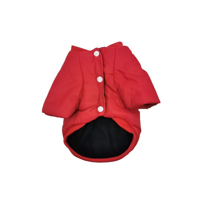 Geaca calduroasa Paw's Jacket Doty® pentru caini de talie foarte mica, captusita, impermeabila, cu capse, marime S, rosu [1]