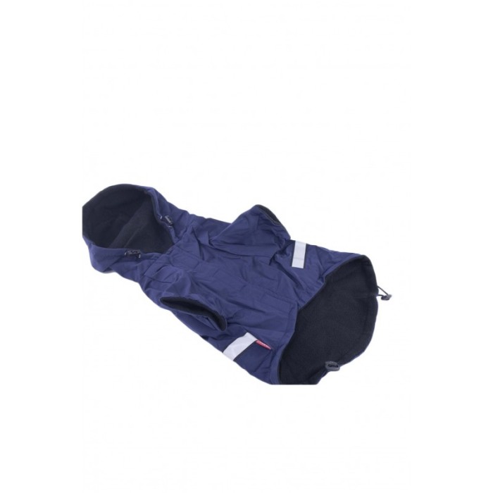 Geaca calduroasa si impermeabila pentru catei de talie mica, bleumarin, marime 20/2XL, dunga reflectorinzanta pe spate,confortab [2]