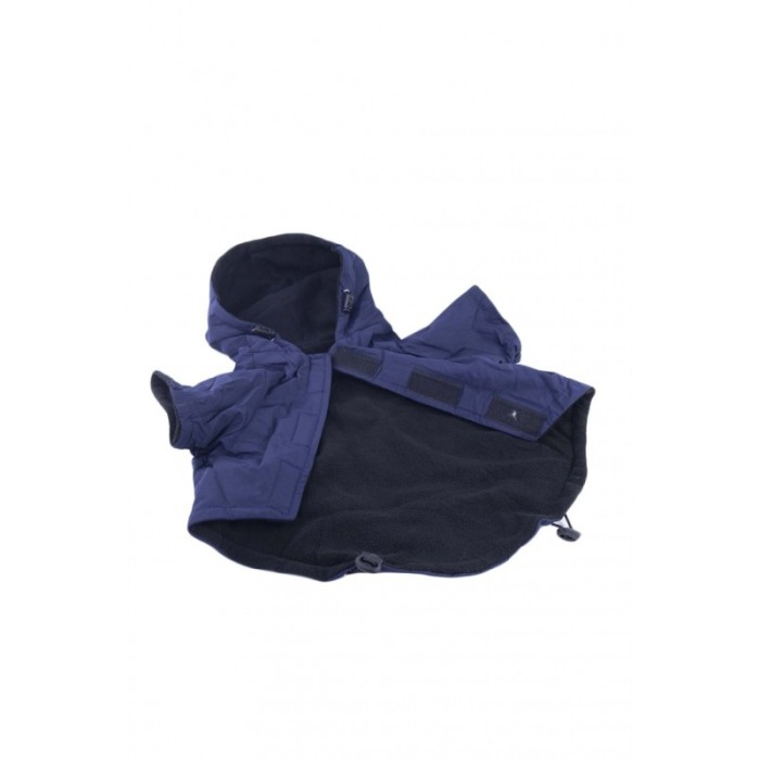 Geaca calduroasa si impermeabila pentru catei de talie mica, bleumarin, marime 20/2XL, dunga reflectorinzanta pe spate,confortab [5]