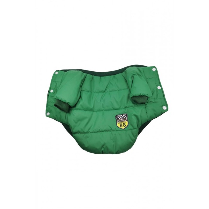 Geaca calduroasa Thomas Jacket Doty® pentru caini de talie mica, captusita, impermeabila, cu capse, marime M, Verde [3]