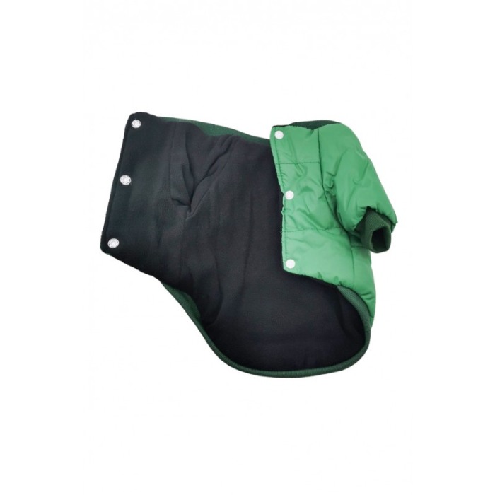 Geaca calduroasa Thomas Jacket Doty® pentru caini de talie mica, captusita, impermeabila, cu capse, marime M, Verde [4]