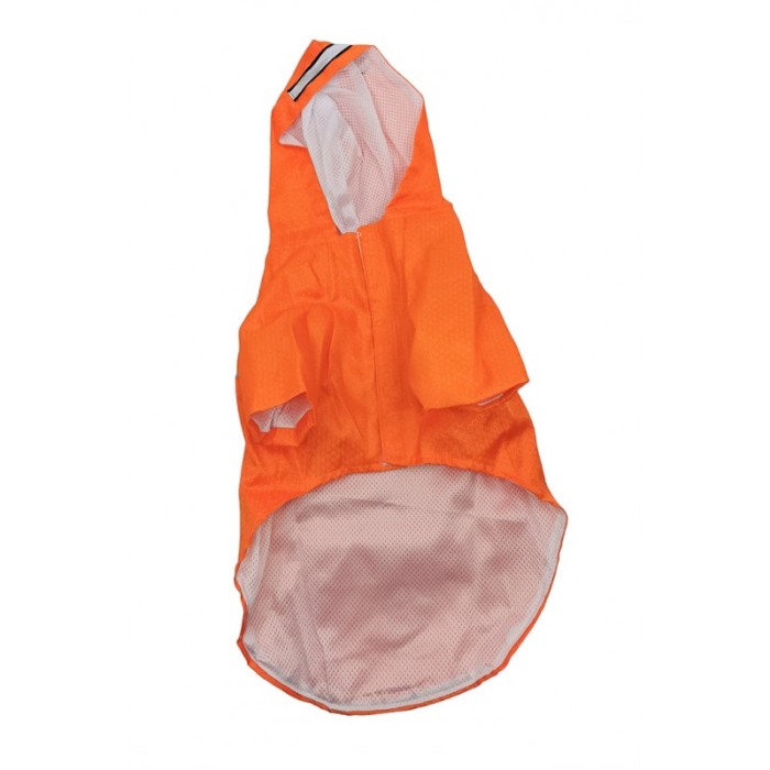 Geaca impermeabila pentru caini de talie mica Butter's Cap Doty®, anti vant, cu gluga, reflectorizanta, 38 cm, XL, Portocaliu [1]