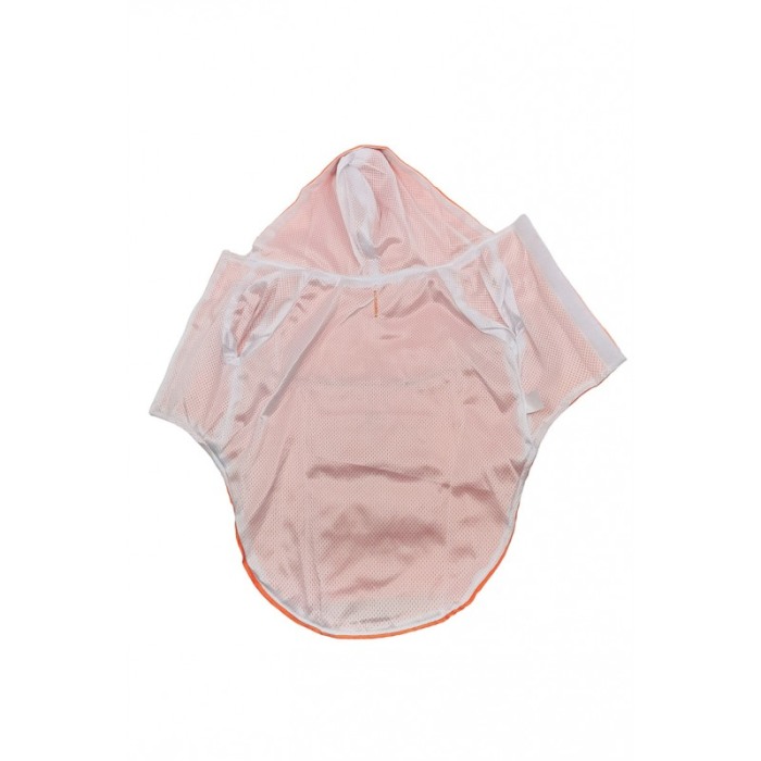 Geaca impermeabila pentru caini de talie mica Butter's Cap Doty®, anti vant, cu gluga, reflectorizanta, 38 cm, XL, Portocaliu [4]