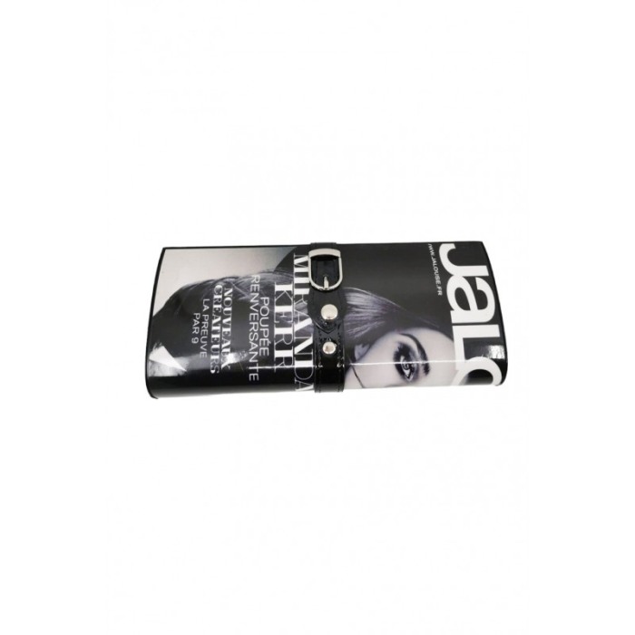 Geanta tip plic VogueStyle, imprimeu, lant inclus, eleganta, 25x12 cm, negru/alb [3]