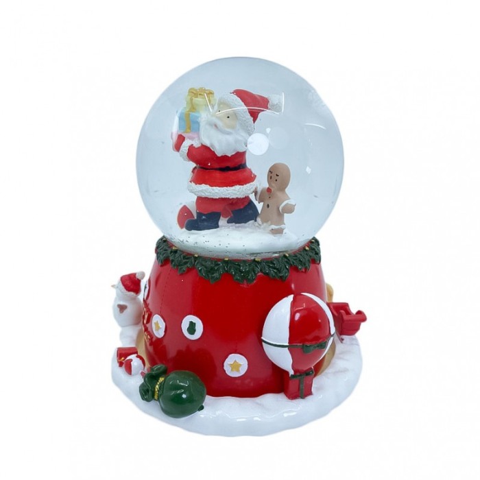 Glob decorativ de zapada Santa's Gifts, efecte sonore,rotativ, baterii incluse,17x15 cm , multicolor, [4]