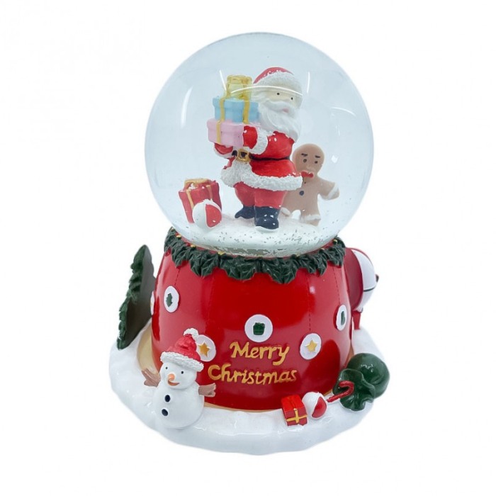 Glob decorativ de zapada Santa's Gifts, efecte sonore,rotativ, baterii incluse,17x15 cm , multicolor, [6]