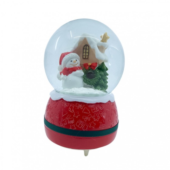 Glob decorativ de zapada Snowman's House, efecte sonore, 16x10 cm , multicolor [1]