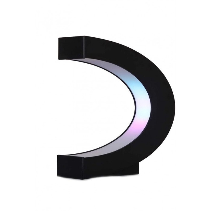 Glob pamantesc Grey Earth ,magnetic si plutitor, se roteste, decoratiune, design realist si modern, iluminare LED,18 x 18 cm,neg [2]