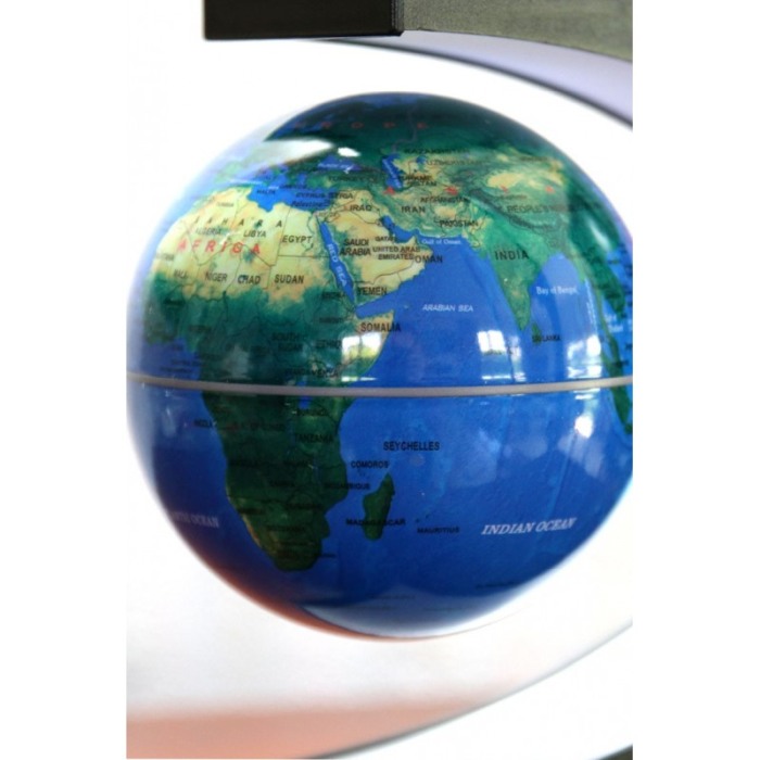 Glob pamantesc MyPlanet ,magnetic si plutitor, se roteste, decoratiune, iluminare LED ,design realist si modern,stativ rotund,19 [4]