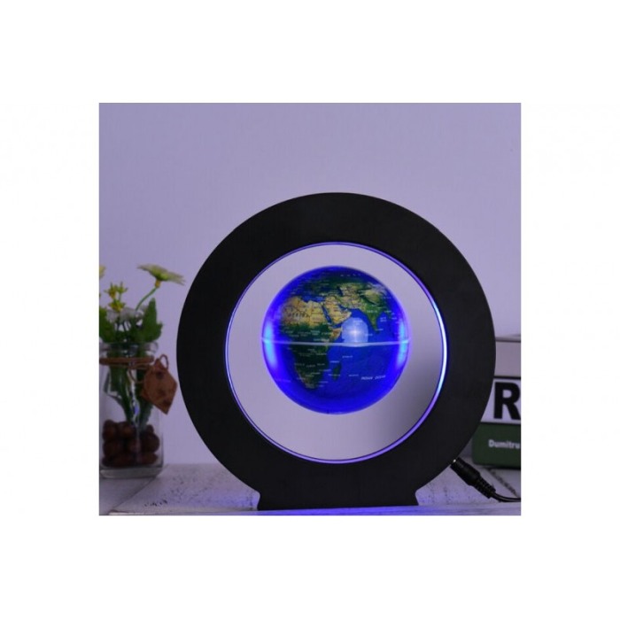 Glob pamantesc MyPlanet ,magnetic si plutitor, se roteste, decoratiune, iluminare LED ,design realist si modern,stativ rotund,19 [7]