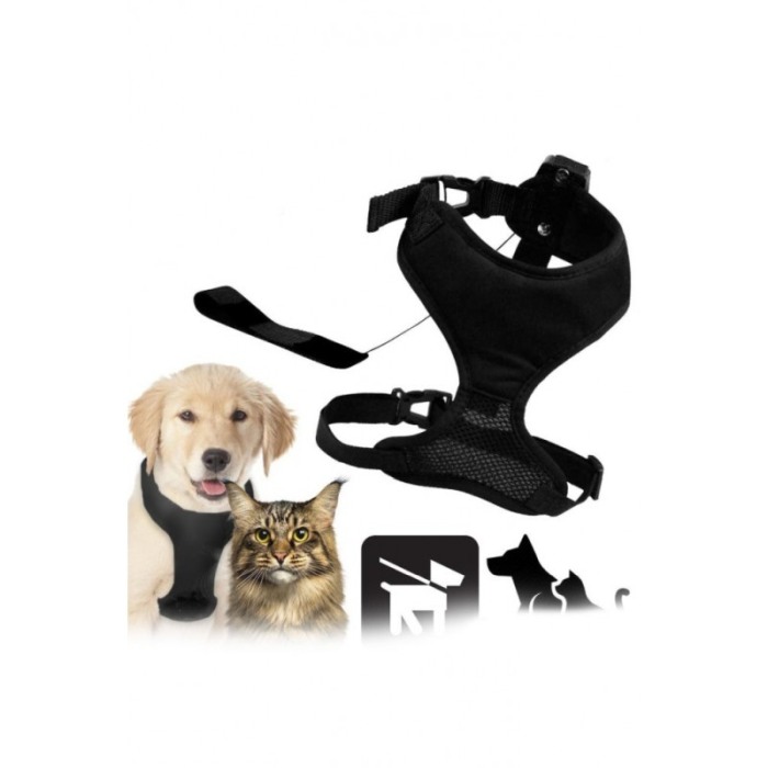 Ham 2 in 1 Cooper Harness, cu lesa retractabila, pentru caini de talie mica, lesa 150 cm, reglabila,rezistenta 5-15 kg, negru,do [5]