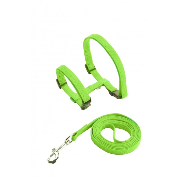 Ham cu lesa Malo's, pentru pisici, iepuri si dihori de dimensiuni mici, marime ajustabila, verde [1]
