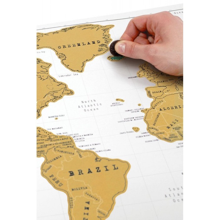 Harta lumii razuibila Travel the World,  88 x 55 cm, multicolora, carton plastificat [1]