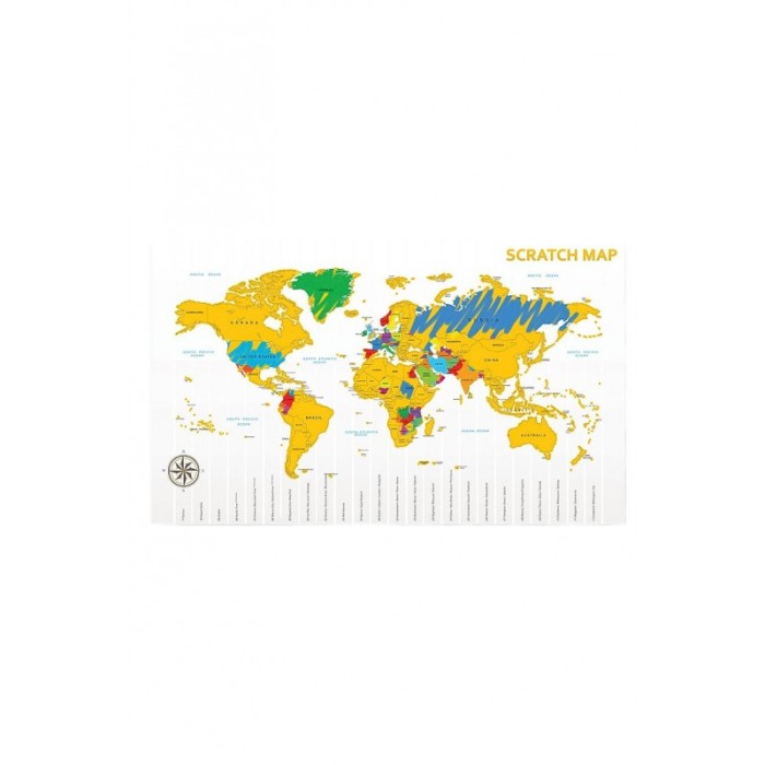 Harta lumii razuibila Travel the World,  88 x 55 cm, multicolora, carton plastificat [2]