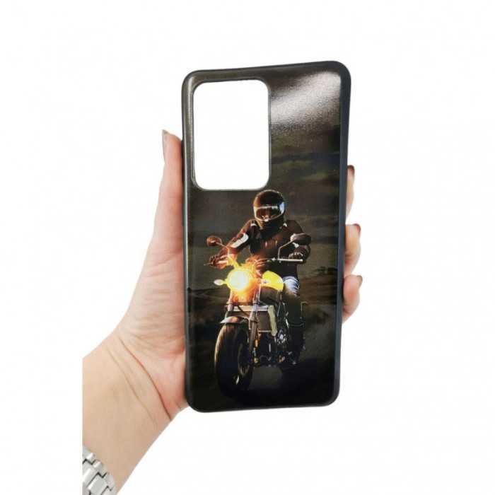 Husa compatibila cu Samsung Galaxy S20 Plus MotorStyle, 6.7 inch, liquid silicone, design imprimat, multicolor [2]