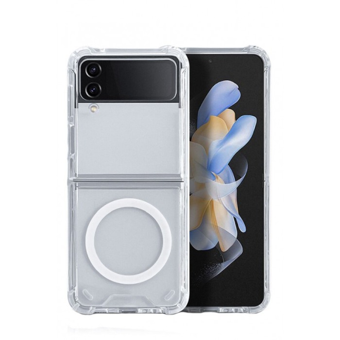 Husa compatibila cu Samsung Galaxy Z Flip 5 CrystalMag, magnetica, compatibila incarcatoarelor Qi si accesorilor MagSafe, Doty® [9]