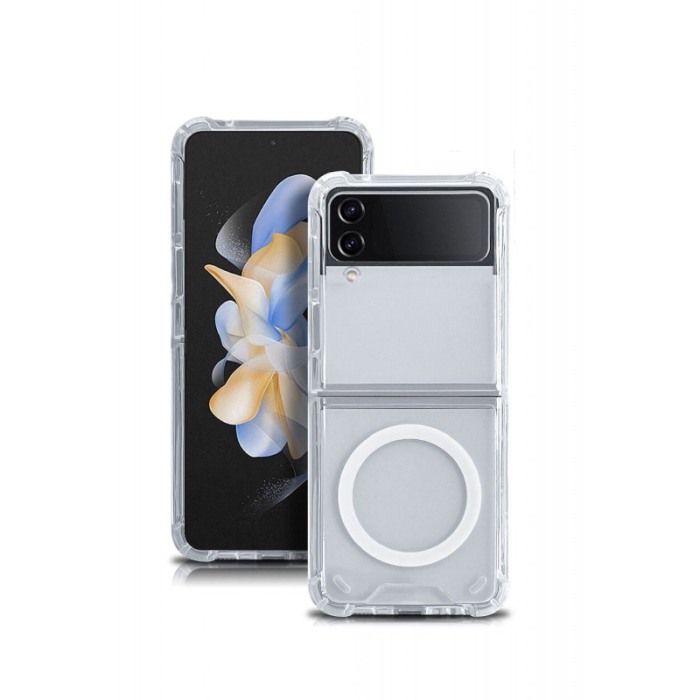 Husa compatibila cu Samsung Galaxy Z Flip 5 CrystalMag, magnetica, compatibila incarcatoarelor Qi si accesorilor MagSafe, Doty® [5]