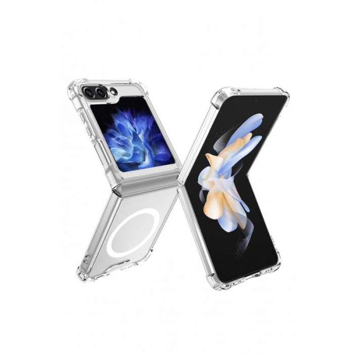 Husa compatibila cu Samsung Galaxy Z Flip 5 CrystalMag, magnetica, compatibila incarcatoarelor Qi si accesorilor MagSafe, Doty® [1]