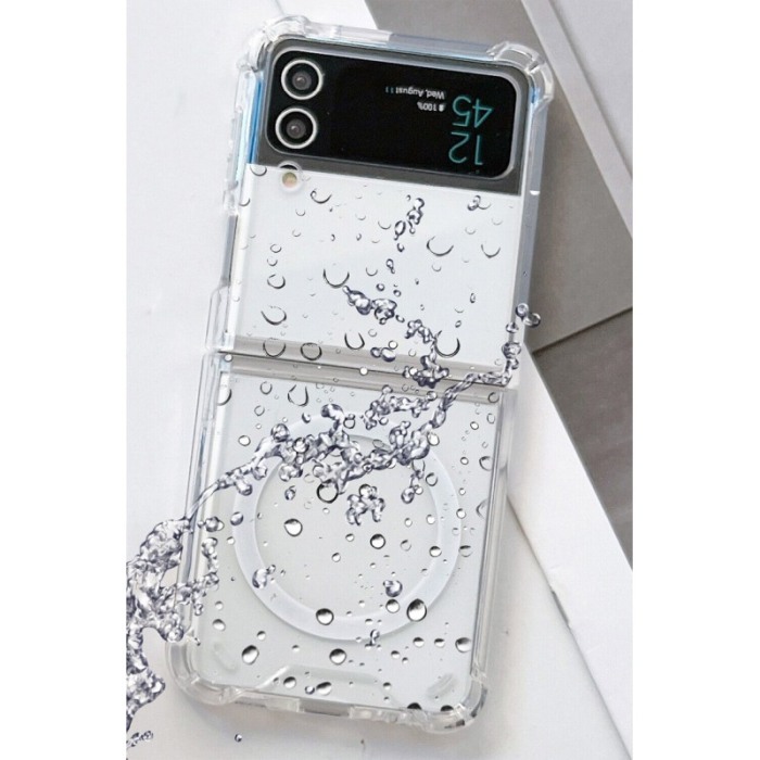 Husa compatibila cu Samsung Galaxy Z Flip 5 CrystalMag, magnetica, compatibila incarcatoarelor Qi si accesorilor MagSafe, Doty® [4]