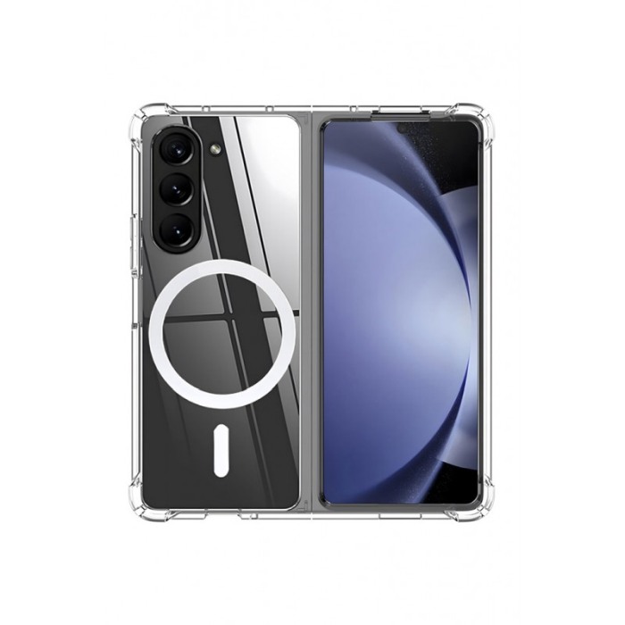 Husa compatibila cu Samsung Galaxy Z Fold 5 CrystalMag, magnetica, compatibila incarcatoarelor Qi si accesorilor MagSafe, Doty® [7]
