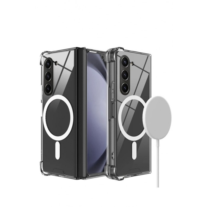 Husa compatibila cu Samsung Galaxy Z Fold 5 CrystalMag, magnetica, compatibila incarcatoarelor Qi si accesorilor MagSafe, Doty® [1]