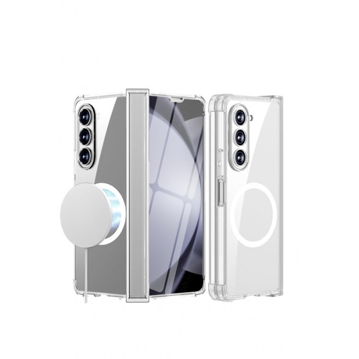 Husa compatibila cu Samsung Galaxy Z Fold 5 CrystalMag, magnetica, compatibila incarcatoarelor Qi si accesorilor MagSafe, Doty® [6]