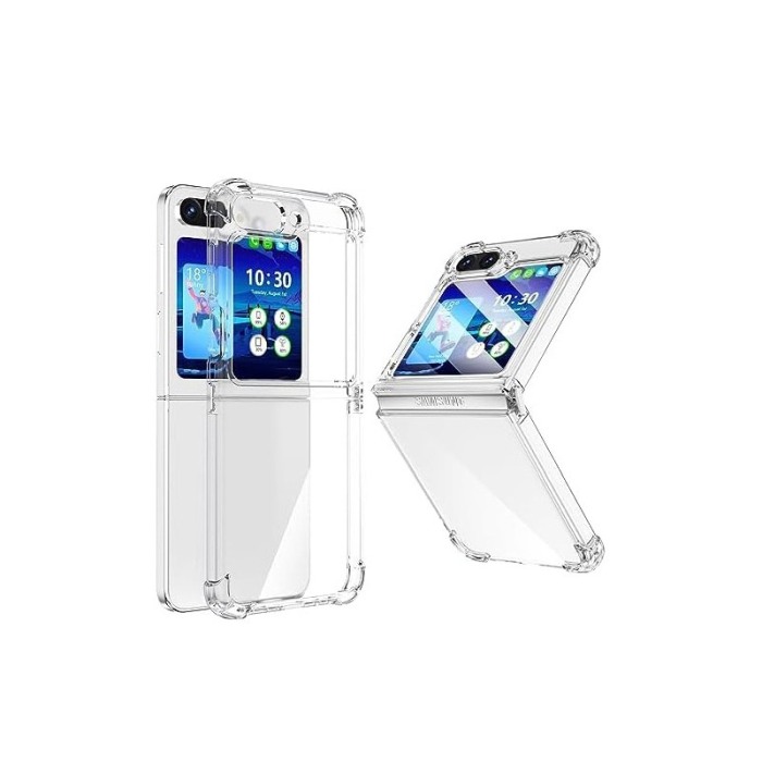 Husa compatibila cu Samsung Z Flip 5, crystal clear, anti soc cu perne de aer, silicon dur, transparenta, Doty [1]