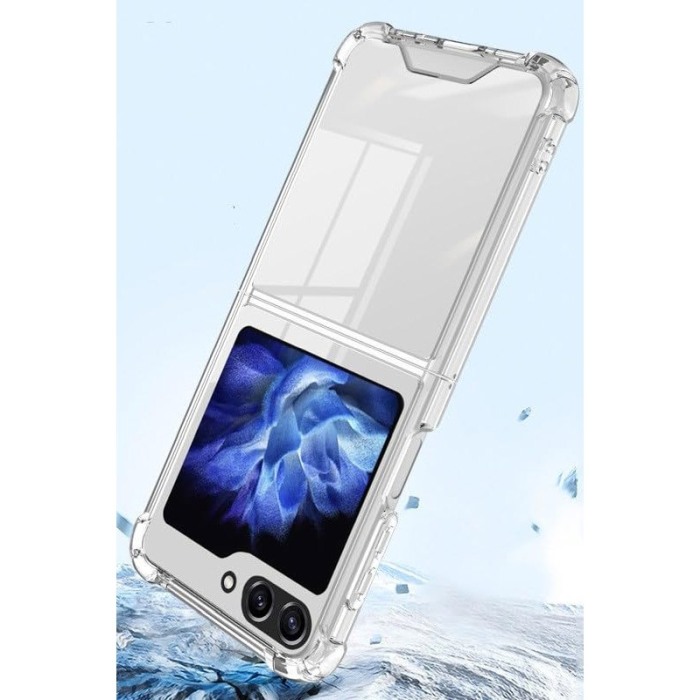 Husa compatibila cu Samsung Z Flip 5, crystal clear, anti soc cu perne de aer, silicon dur, transparenta, Doty [7]