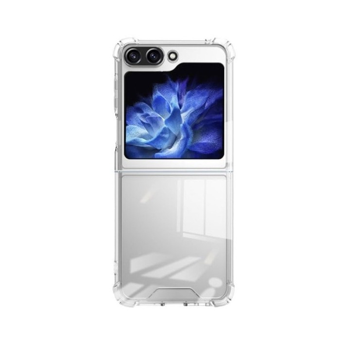 Husa compatibila cu Samsung Z Flip 5, crystal clear, anti soc cu perne de aer, silicon dur, transparenta, Doty [6]