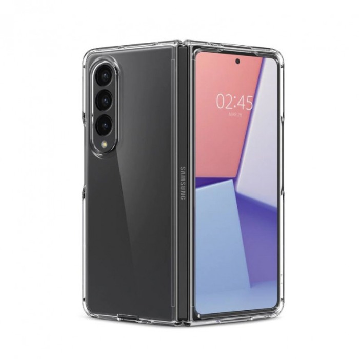 Husa compatibila cu Samsung Z Fold 4, crystal clear, anti soc cu perne de aer, silicon dur, transparenta [4]